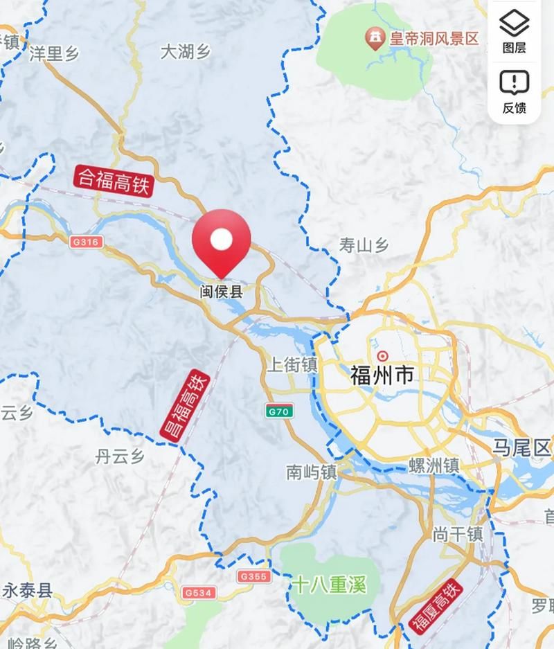 闽侯县本土确诊已反弹20地_闽侯县地图高清全图